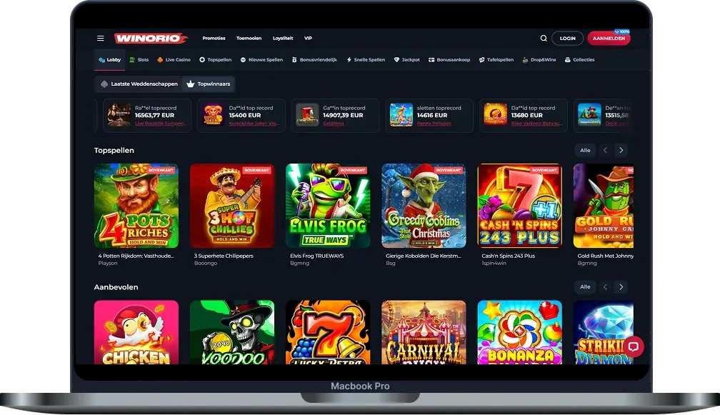 Winorio - vooruitstrevend casino